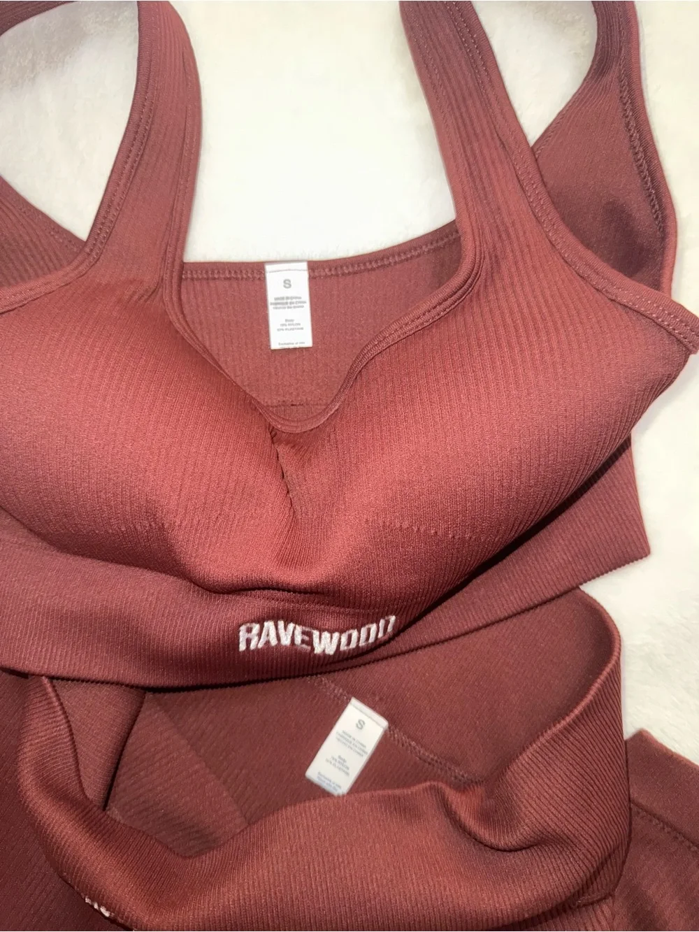 Ravewood Ribbed Two-Piece Active Set size small
